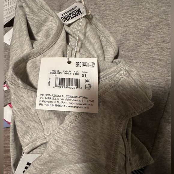 🔥MOSCHINO🔥 WOMAN'S GREY BODYSUIT sexy, sexy, sexy - SIZE LARGE *NWT - Picture 10 of 15